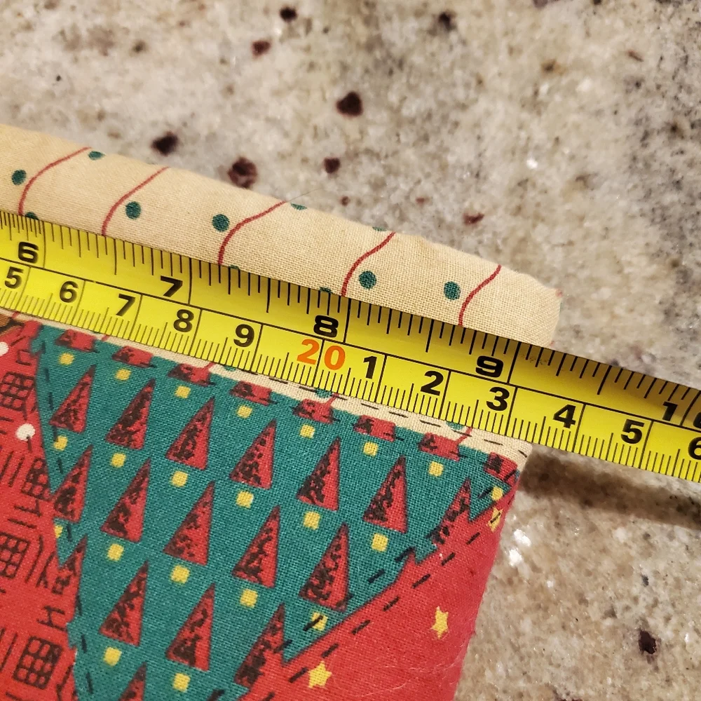 Vintage Cotton Padded Patchwork St Nicholas Santa Christmas Holiday 19